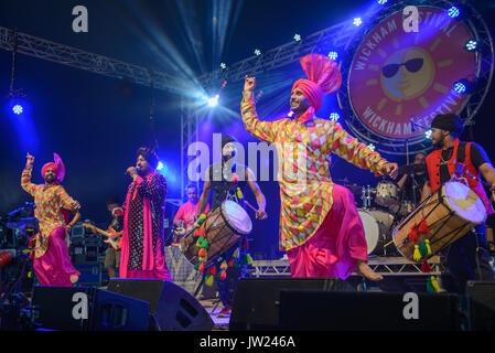 Dhol Foundation an der Wickham Music Festival 2017 Stockfoto