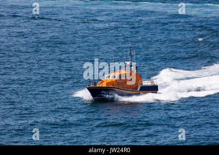 Air Sea Rescue Demonstration; Rettungsboot; Lands End; Cornwall; UK Stockfoto