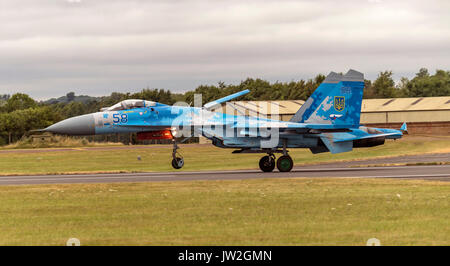 Sukhoi Su27, ukrainische Luftwaffe bei der Royal International Air Tattoo Stockfoto