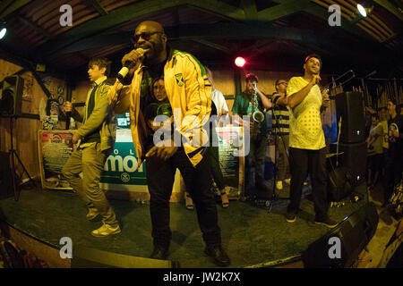 Die jamaikanische Sänger Ritchie Stephens live auf der Bühne in Mailand am 25. Juli 2017 Stockfoto