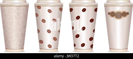 Papier Kaffee Tasse. Vector EPS 10 Abbildung Stock Vektor