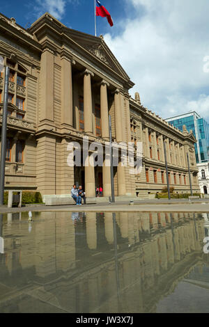 Palacio de los Tribunales de "Justicia de Santiago, Plaza Montt-Varas, Santiago, Chile, Südamerika Stockfoto