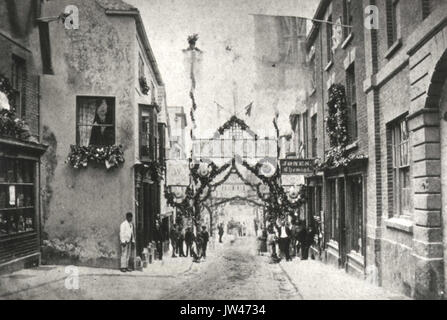 Monnow Straße von Agincourt Square 1883 Stockfoto