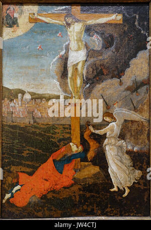 Mystic Kreuzigung mit Themen von Savonarola, Sandro Botticelli, Italien, c 1500, Tempera und Öl auf Leinwand Fogg Art Museum, Harvard University DSC01048 Stockfoto