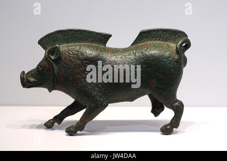 Wildschwein, Griechisch, c 530 520 BC, Blei-bronze Arthur M Sackler Museum, Harvard University DSC01520 Stockfoto