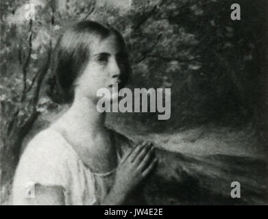 Noia Amb Paisatge Joan Brull ich Vinyoles (1863 1912) Stockfoto