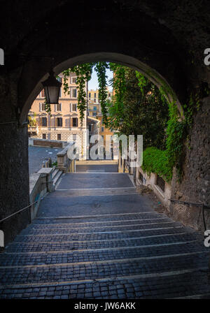 Rom (Italien) - die Treppe oder Aufstieg der Borgia, eine der schönsten Ecken der Hauptstadt Italiens Stockfoto