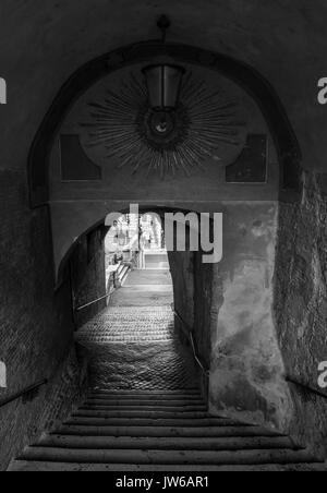 Rom (Italien) - die Treppe oder Aufstieg der Borgia, eine der schönsten Ecken der Hauptstadt Italiens Stockfoto