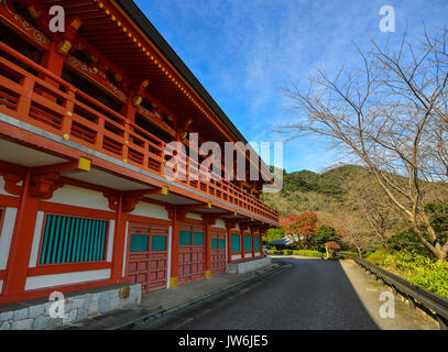 Details der Alten Seigantoji Tempel in Nachi, Japan. Seiganto-ji, Tempel des blauen Wellen, ist ein Tendai buddhistischen Tempel in Wakayama. Stockfoto