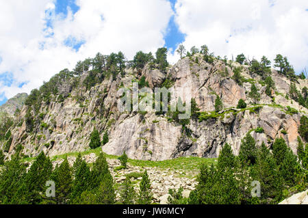 Colomers Seen in den katalanischen Pyrenäen, Spanien. Teil des Parc Nacional d'Aigüestortes i Estany de Sant Maurici Stockfoto