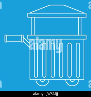 Warenkorb shop Symbol, outline Style Stock Vektor