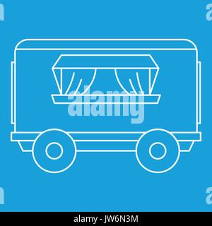 Street Food trailer Symbol, outline Style Stock Vektor