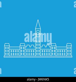 Parlament in Ottawa Symbol, outline Style Stock Vektor