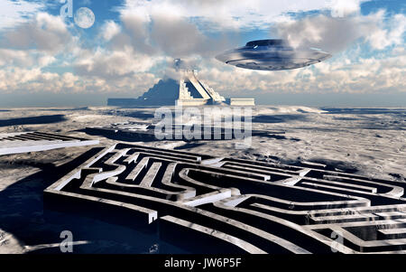 Alte Antarktis Stadt Stockfoto