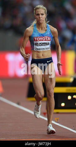 London, Großbritannien. 11 Aug, 2017. Darya Klishinajumps im Weitsprung Finale in London 2017 IAAF Weltmeisterschaften in der Leichtathletik. Credit: Ulrik Pedersen/Alamy leben Nachrichten Stockfoto