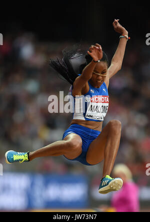 London, Großbritannien. 11 Aug, 2017. Darya Klishinajumps im Weitsprung Finale in London 2017 IAAF Weltmeisterschaften in der Leichtathletik. Credit: Ulrik Pedersen/Alamy leben Nachrichten Stockfoto