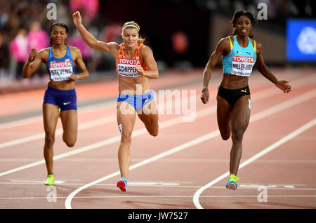 London, Großbritannien. 11 Aug, 2017. Dafne Schippers erhalten Sie 200 m Titel bei der WM in London Credit: Mariano Garcia/Alamy leben Nachrichten Stockfoto