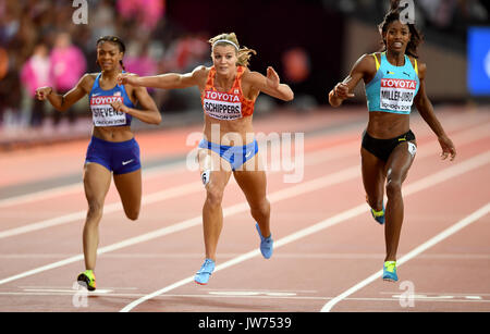 London, Großbritannien. 11 Aug, 2017. Dafne Schippers erhalten Sie 200 m Titel bei der WM in London Credit: Mariano Garcia/Alamy leben Nachrichten Stockfoto