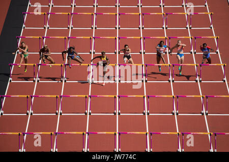 London, Großbritannien. 11 Aug, 2017. Ayako Kimura (JPN) Leichtathletik: Leichtathletik-WM 2017 der Frauen in London 100 m Wärme an der London Stadion in London, UK. Quelle: LBA/Alamy leben Nachrichten Stockfoto