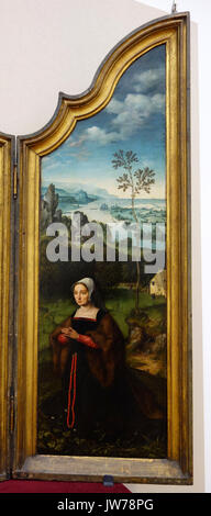 Triptychon der Kreuzigung, flankiert von den knienden Stifter und seine Frau, von Joos van Cleve, Anzeigen 4, 1500 1550 AD, Öl auf nationalen Museum der westlichen Kunst, Tokyo DSC 08119 Stockfoto