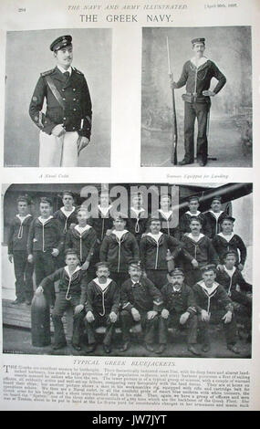 Marine und Armee illustrierte Griechische Marine 1. Stockfoto