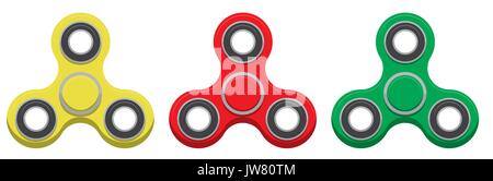 Spinner. Neue populäre Anti-Stress-Spielzeug. Vector Illustration. Stock Vektor