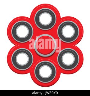 Spinner. Neue populäre Anti-Stress-Spielzeug. Vector Illustration. Stock Vektor