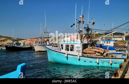 Amerika, Kanada, Québec, Québec Maritime, Madeleine Inseln, Havre Aux Maisons Insel, Pointe Basse Hafen Stockfoto