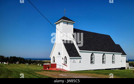 Amerika, Kanada, Québec, Québec Maritime, Madeleine Inseln, Grosse Ile Insel, Anglikanische Kirche der Heiligen Dreifaltigkeit Stockfoto