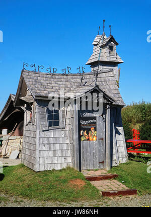 Amerika, Kanada, Québec,, Québec Maritime, Madeleine Inseln, Cap-aux-meules Island, l'Etang du Nord, Holzhaus Stockfoto