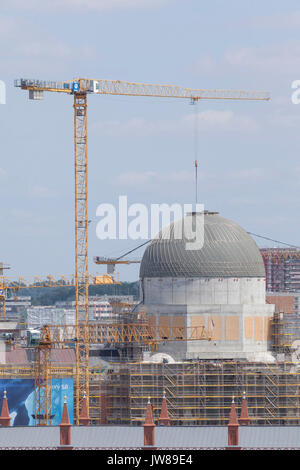 DEU, Deutschland, Berlin: Experimentierfeld, Baugerüst am Berliner Stadtschloß in Berlin-Mitte | DEU, Deutschland, Berlin: Berliner Stadtschloß, Schloß, Constru Stockfoto