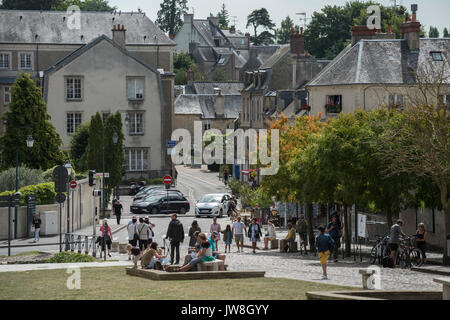 Bayeux, Calvados, Normandie, Frankreich. August 2017 Bayeux ist eine französische Gemeinde im Département Calvados in der Normandie, in Nordwesten von Frankreich. Bayeux ist die Heimat o Stockfoto