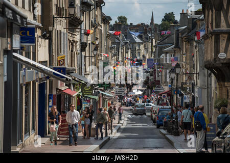 Bayeux, Calvados, Normandie, Frankreich. August 2017 Bayeux ist eine französische Gemeinde im Département Calvados in der Normandie, in Nordwesten von Frankreich. Bayeux ist die Heimat o Stockfoto