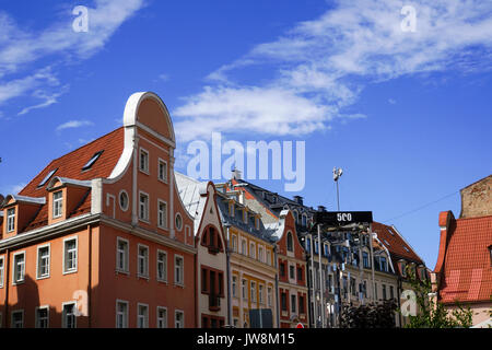 Fassade eines Jugendstilhaus, Riga, Lettland Stockfoto