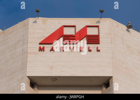 Petach Tikva, Israel. August 11, 2017. Marvell Technology Logo auf Ihren Mobile Technology Development Center Gebäude. Stockfoto