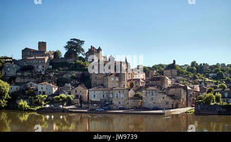Europa, Frankreich, Royal, Lot, Puy l'Evêque Stadt entlang dem Fluss Lot, mittelalterlichen Stockfoto