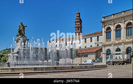 Europa, Frankreich, Royal, Lot, Cahors city, Mitterand Square Stockfoto