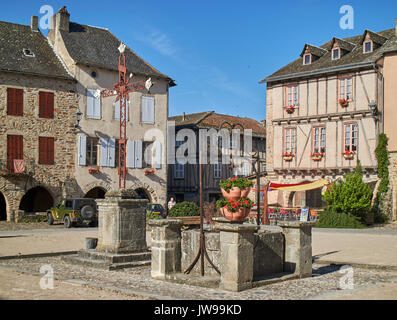 Europa, Frankreich, Royal, Aveyron, Villefranche-de-Rouergue Dorf, Arcades Stockfoto