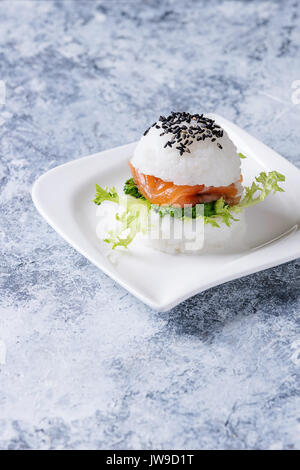 Reis sushi Burger Stockfoto