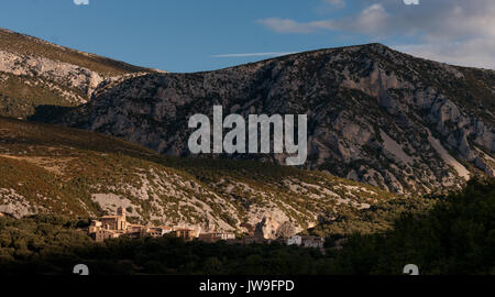 Dorf rodellar in der Sierra de Guara, Aragon, Spanien, Westeuropa. Stockfoto