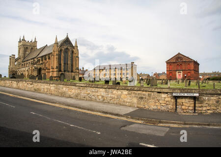 Ein Blick auf die Kirche in Hartlepool, England, UK, mit St Hildas Kirche Stockfoto