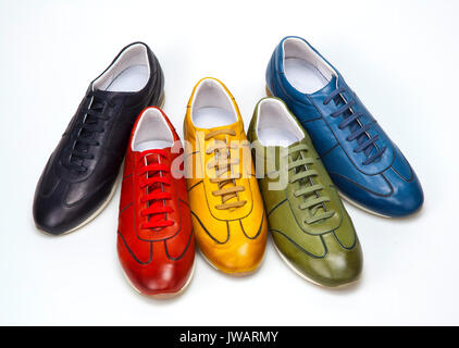 Farbe Schuhe Stockfoto