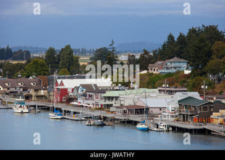 La Conner Dorf und Swinomish Kanal, Staat Washington, USA, Amerika Stockfoto