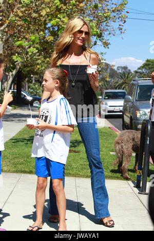 13. September 2014 Beverly Hills Kalifornien Heidi Klum und Familie heraus und über das genießen Eis und einen Spaziergang an einem sonnigen Tag in den Beverly Hills John Misa/MediaPunch Stockfoto