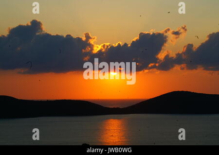 Sunset Kreta Stockfoto