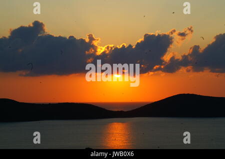 Sunset Kreta Stockfoto