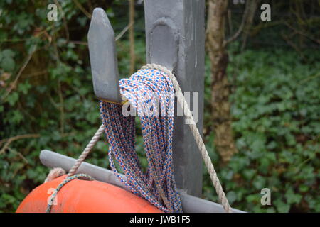 Seil einhängen Stockfoto