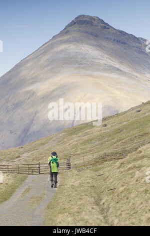 Einsamer Wanderer auf dem West Highland Way Stockfoto