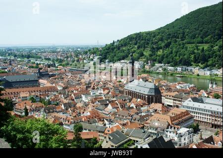 Heideberg Altstadt vom Schloss, Deutschland Stockfoto