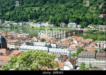 Heideberg Altstadt vom Schloss, Deutschland Stockfoto